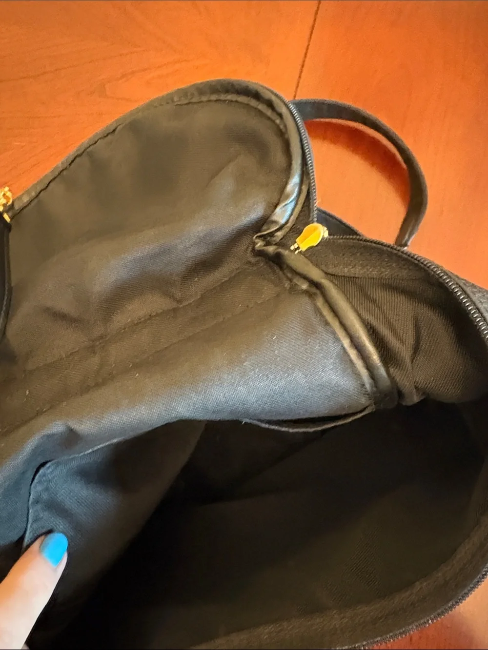 Longchamp Leather Top-Handle Backpack - Black